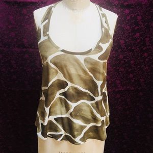 100% Silk animal print tank!